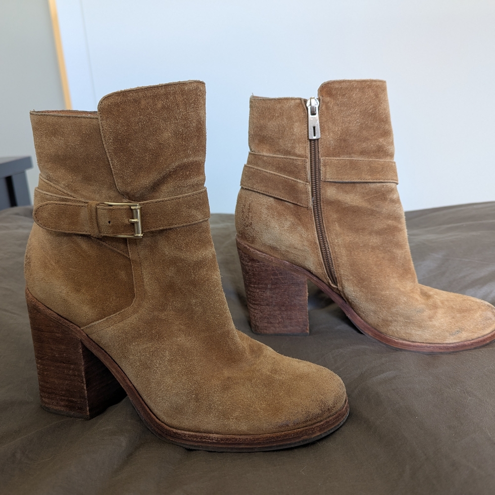Sam Edelman Tan Suede Ankle Boots